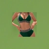 Green bikini swimsuit for women, high waist, slimming, anti-walking, light speed dry beach, seaside vacation details Picture